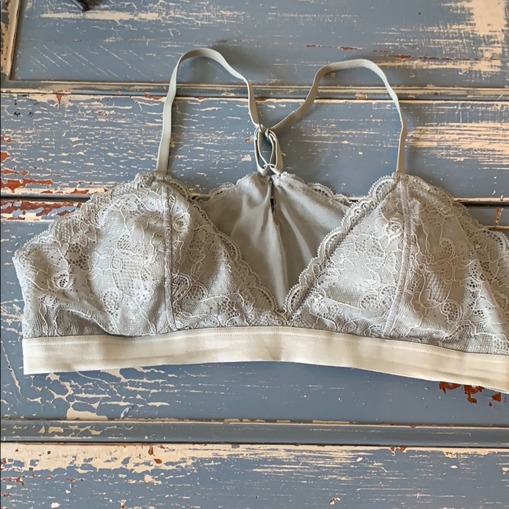 Light blue racerback bralette